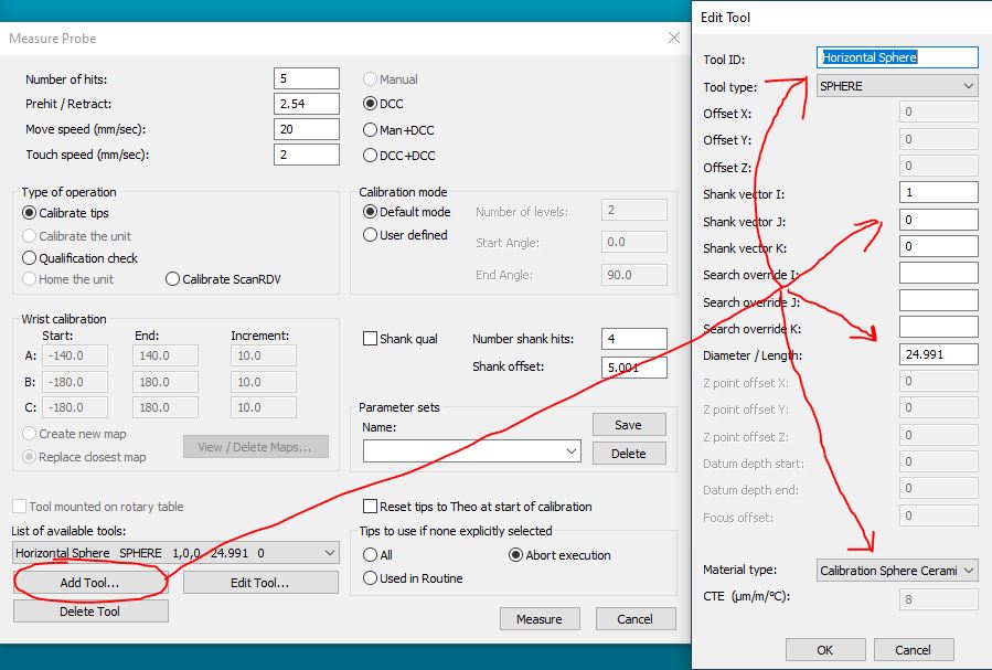 How to avoid hitting the stem of the qualsphere when calibrating large