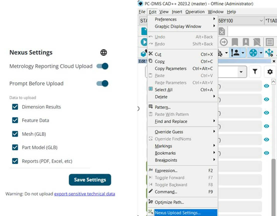 What’s new in PC-DMIS 2023.2? Send report data to Nexus
