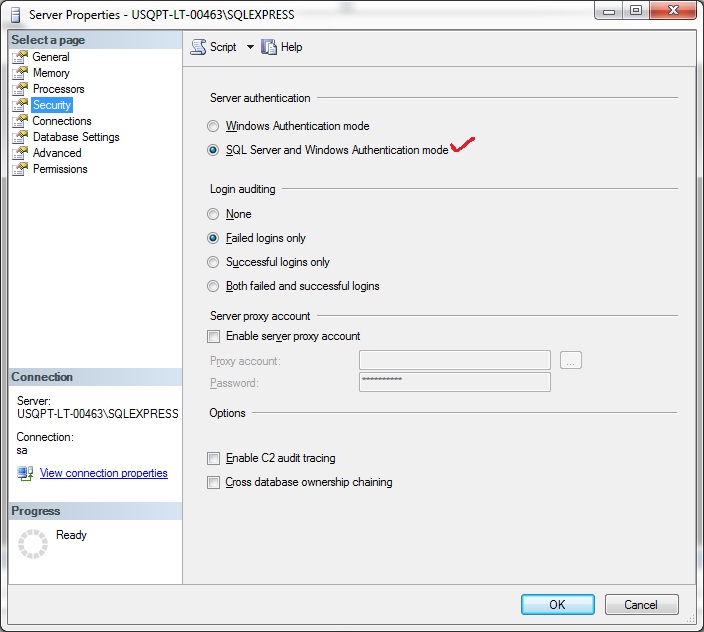 How Do I Use Sql Authentication With Datapage