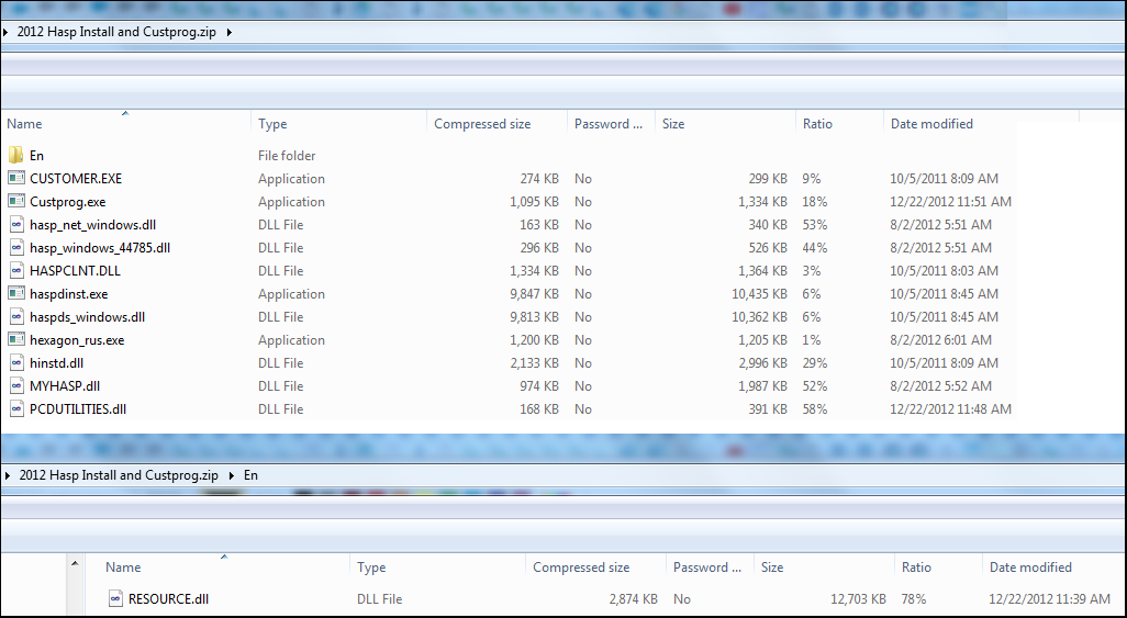 2012 Hasp Install and Custprog