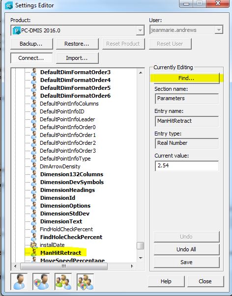 I am having a problem with Manual Hit Retract since installing PC-DMIS